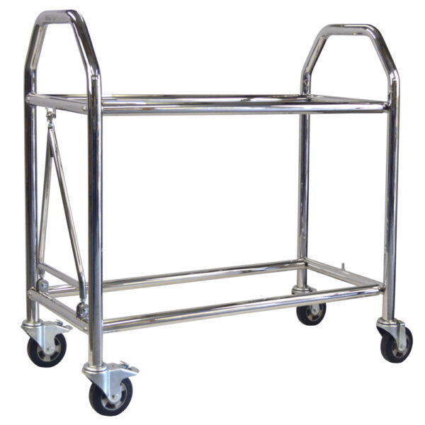 BROWN & GEESON Wheel & Tyre Trolley 1600mm Length - Low  - Stainless Steel