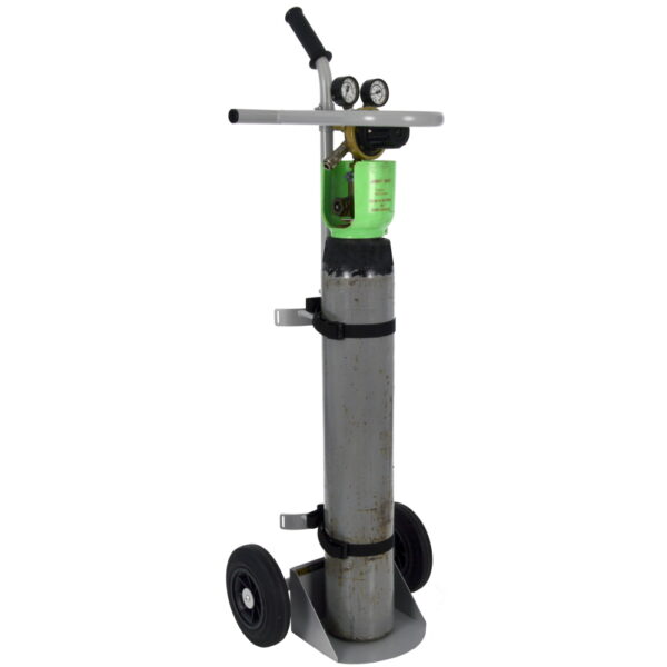 BROWN & GEESON Single Air/Gas Bottle Trolley - Powder Coated - Image 2