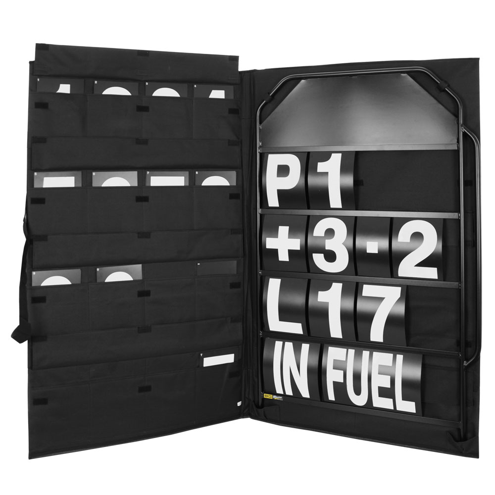 BROWN & GEESON Large Black Pit Board Kit- White Numbers & Bag