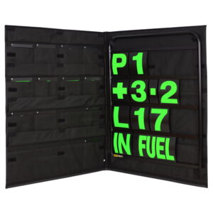 BROWN & GEESON Standard Black Pit Board Kit- Green Numbers & Bag