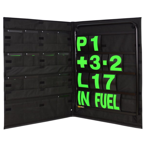 BROWN & GEESON Standard Black Pit Board Kit- Green Numbers & Bag