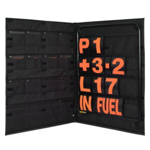 BROWN & GEESON Standard Black Pit Board Kit- Orange Numbers & Bag