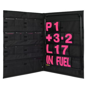 BROWN & GEESON Standard Black Pit Board Kit- Pink Numbers & Bag