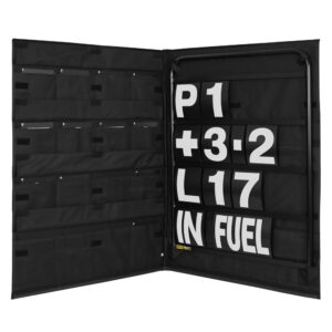 BROWN & GEESON Standard Black Pit Board Kit- White Numbers & Bag