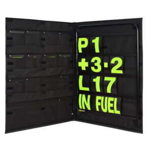 BROWN & GEESON Standard Black Pit Board Kit- Yellow Numbers & Bag