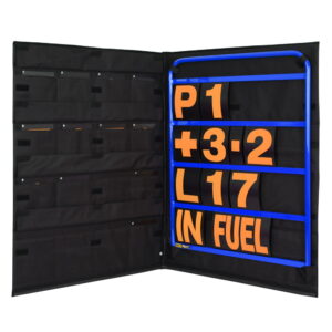 BROWN & GEESON Standard Blue Pit Board Kit- Orange Numbers & Bag