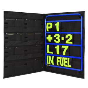 BROWN & GEESON Standard Blue Pit Board Kit- Yellow Numbers & Bag