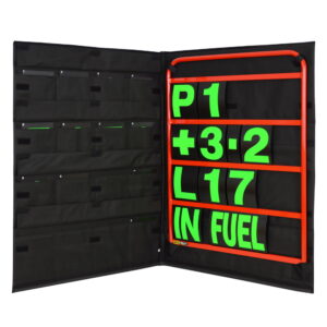 BROWN & GEESON Standard Red Pit Board Kit- Green Numbers & Bag