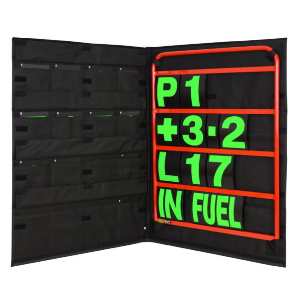 BROWN & GEESON Standard Red Pit Board Kit- Green Numbers & Bag