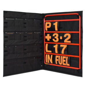 BROWN & GEESON Standard Red Pit Board Kit- Orange Numbers & Bag