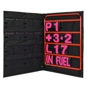 BROWN & GEESON Standard Red Pit Board Kit- Pink Numbers & Bag