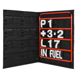 BROWN & GEESON Standard Red Pit Board Kit- White Numbers & Bag