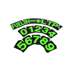 BROWN & GEESON Standard Pit Board Number Set - Hi Vis Green