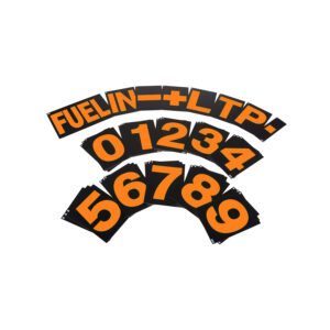 BROWN & GEESON Standard Pit Board Number Set - Hi Vis Orange
