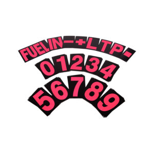 BROWN & GEESON Standard Pit Board Number Set - Hi Vis Pink