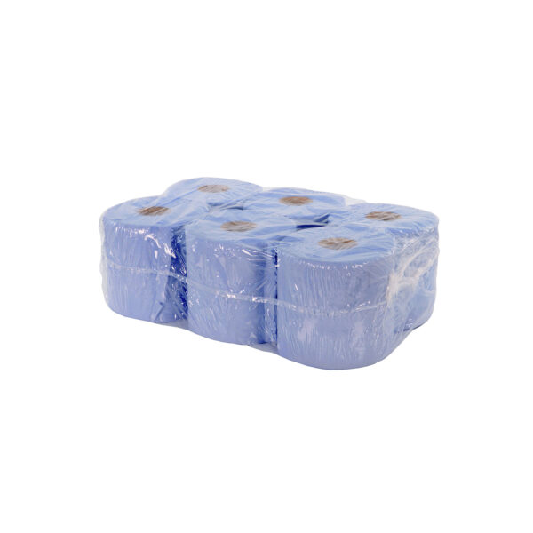 BROWN & GEESON Blue Paper Towel Roll (X 6) 2 Ply - 19cm X 19cm - 400 Sheets