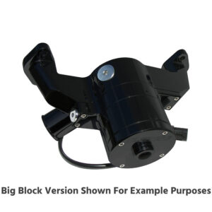 MEZIERE 12v Electric Water Pump Small Block Chevy High Flow 35GPM Black Trans Pan