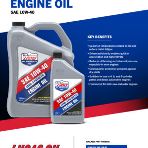 LUCAS Semi-Synthetic 10W-40 Engine Oil 199L Drum
