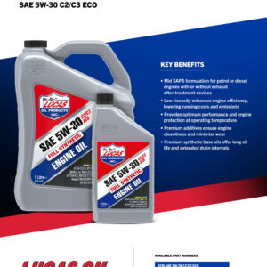 LUCAS Synthetic 5W-30 C2/C3 ECO Engine Oil 20L