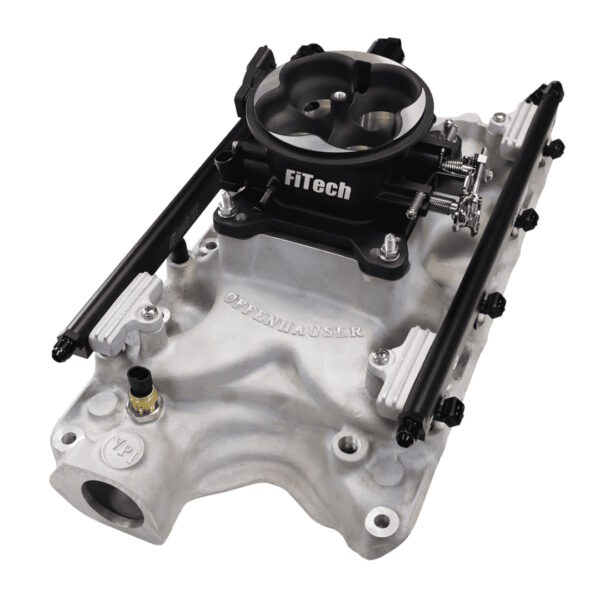 FITECH 750HP Ultra Port EFI System SBF, Offenhauser VPI, 4150 Flange, Black Throttle Body, 3BAR TMAP