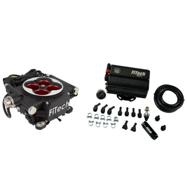 FITECH Go EFI 4 600 HP Power Adder Matte Black EFI System With Force Fuel Mini Delivery Master Kit