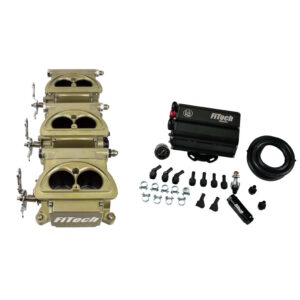 FITECH Go EFI 3x2 Tri Power 600 HP Classic Gold EFI System With Force Fuel Mini Delivery Master Kit