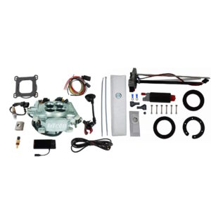 FITECH Go EFI 4 600 HP Power Adder Bright Aluminum EFI System With Go Fuel 340 LPH In Tank Master Kit