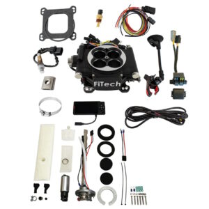 FITECH Go EFI 4 600 HP/ Matte Black/ EFI System/ Go Fuel In Tank Module/ Universal Fit/ 255 LPH Pump/ Returnless/ Master Kit
