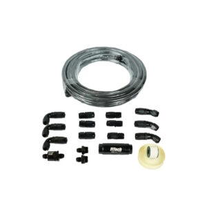 FITECH Go Fuel AN-6 Black Stainless Steel 40 Ft Hose Kit with Filter