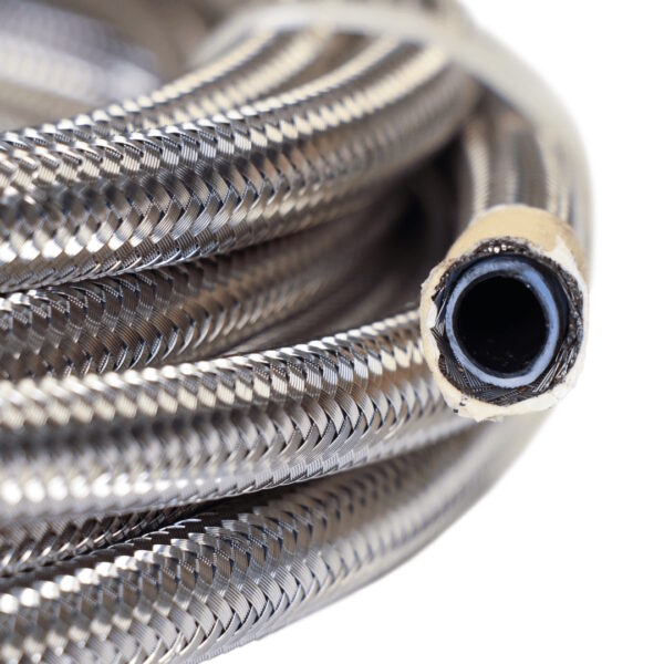 FITECH 20 Ft -6AN PTFE Stainless Steel Hose Kit with 10 Micron Filter & Check Valve, Braided - Image 3