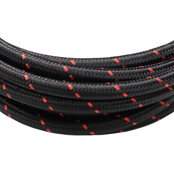 FITECH 40 Ft -6AN PTFE Stainless Steel Hose Kit with 10 Micron Filter & Check Valve, Black - Image 2