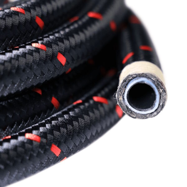 FITECH 40 Ft -6AN PTFE Stainless Steel Hose Kit with 10 Micron Filter & Check Valve, Black - Image 3