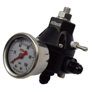 FITECH Go Fuel Single Outlet Fuel Regulator & Pressure Gauge