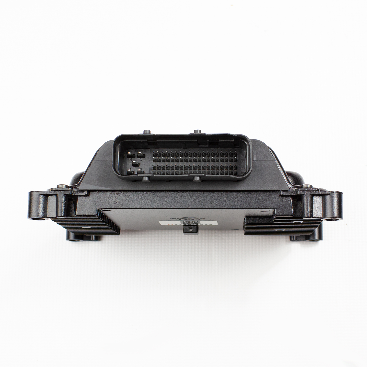 FiTech Ultimate LS replacement engine control unit (ECU) module showing multi-pin connector ports and black weatherproof housing.