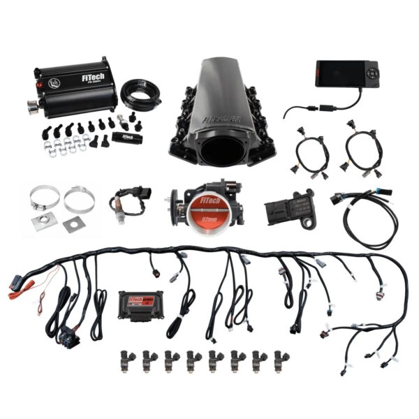 FITECH Ultimate LS 500 HP EFI System With Short Cathedral Intake & Force Fuel Master Kit