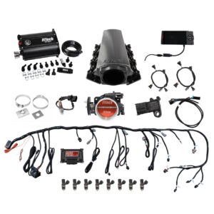FITECH Ultimate LS 500 HP EFI System With Long Runner Cathedral Intake & Force Fuel Master Kit
