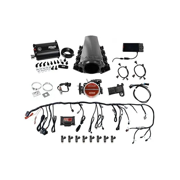 FITECH Ultimate LS 750 HP EFI System With Long Runner Cathedral Intake & Force Fuel Master Kit