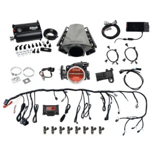 FITECH Ultimate LS 500 HP EFI System With Short LS3 Port Intake, Transmission Control & Force Fuel Master Kit