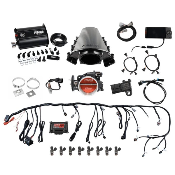 FITECH Ultimate LS 500 HP EFI System With Short LS7 Port Intake, Transmission Control & Force Fuel Master Kit