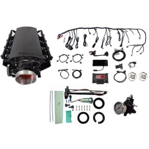FITECH Ultimate LS 500 HP EFI System With Short Cathedral Intake, Transmission Control, In Tank 440 LPH Pump Module & Go Fuel Regulator Master Kit
