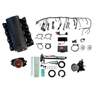 FITECH Ultimate LS 750 HP EFI System With Short Cathedral Intake, In Tank 440 LPH Pump Module & Go Fuel Regulator Master Kit