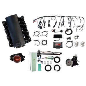 FITECH Ultimate LS 750 HP EFI System With Short Cathedral Intake, Transmission Control, In Tank 440 LPH Pump Module & Go Fuel Regulator Master Kit