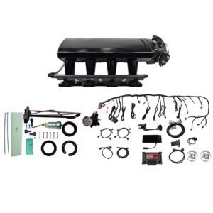 FITECH Ultimate LS 500 HP EFI System With Long Runner Cathedral Intake, Transmission Control, In Tank 440 LPH Pump Module & Go Fuel Regulator Master Kit