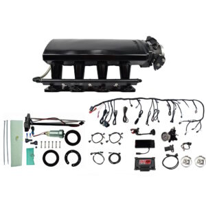FITECH Ultimate LS 750 HP EFI System With Long Runner Cathedral Intake, In Tank 440 LPH Pump Module & Go Fuel Regulator Master Kit