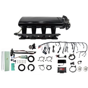 FITECH Ultimate LS 750 HP EFI System With Long Runner Cathedral Intake, Transmission Control, In Tank 440 LPH Pump Module & Go Fuel Regulator Master Kit