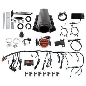 FITECH Ultimate LS 750 HP EFI System With Short Cathedral Intake, Transmission Control, In Tank 340 LPH Pump Module & Go Fuel Regulator Master Kit