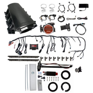 FITECH Ultimate LS 750 HP EFI System With Long Runner Cathedral Intake, In Tank 340 LPH Pump Module & Go Fuel Regulator Master Kit