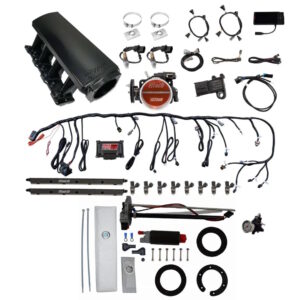 FITECH Ultimate LS 750 HP EFI System With Long Runner Cathedral Intake, Transmission Control, In Tank 340 LPH Pump Module & Go Fuel Regulator Master Kit