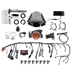 FITECH Ultimate LS 500 HP EFI System With Short LS3 Port Intake, In Tank 340 LPH Pump Module & Go Fuel Regulator Master Kit