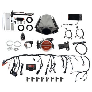 FITECH Ultimate LS 750 HP EFI System With Short LS3 Port Intake, In Tank 340 LPH Pump Module & Go Fuel Regulator Master Kit